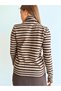 Soft-Textured Striped Sweater with a Boat Neck - 7