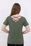 Viscose V-Neck Long-Sleeve T-Shirt with Back Detail - 3