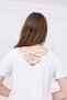 Viscose V-Neck Long-Sleeve T-Shirt with Back Detail - 3