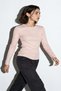 Women's Long-Sleeved Basic Blouse with Front Seam Detail and Boat Neck - 2