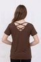 Viscose V-Neck Long-Sleeve T-Shirt with Back Detail - 3