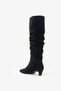 Odin Black Suede Kitten-Heel Boots - 2