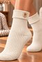 Women's Premium Curly, Heat-Retaining Lambswool Wool Boot Socks - 2