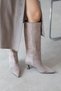 Cherny Women's Suede Boots in taupe color