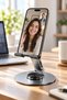 PHONE AND TABLET STAND WITH 360-DEGREE ROTATION, METAL ADJUSTABLE HOLDER TH-360 - 3