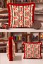 Cream-Colored Santa Claus New Year's Ornament Tasseled Cushion Cover—New Year's Decoration Fringed Pillowcase - 2