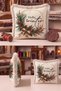 Hello Winter Cream New Year's Decoration Tasseled Cushion Cover - Candle New Year Beige Fringed Pillowcase - 2