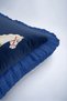 Navy Blue Rocking Horse New Year's Patterned Tasseled Cushion Cover - New Year's Blue Fringed Pillowcase - 5