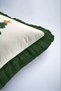 Cream-Colored Pine Tree Christmas Ornament Cushion Cover with Tassels - Simple New Year's Green Fringed Pillowcase - 3