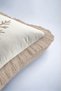 Ecru Pine Tree Christmas-Patterned Tasseled Cushion Cover - Bohemian New Year's Decor Tasseled Pillowcase - 8