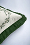 Ecru Pine Tree Christmas-Patterned Tasseled Cushion Cover - New Year's Decor Green-Fringed Pillowcase - 8