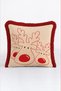 Cream-Colored Deer New Year's Decoration Tasseled Cushion Cover - New Year's Gift Fringed Pillowcase - 3