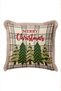 Merry Christmas Cream-Colored New Year's Patterned Tasseled Cushion Cover—Xmas Decoration Fringed Cushion Cover - 5