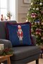Blue Soldier Pip New Year's Tasseled Cushion Cover - McKenzie New Year's Burgundy Fringed Cushion Case
