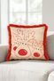 Cream-Colored Deer New Year's Decoration Tasseled Cushion Cover - New Year's Gift Fringed Pillowcase - 7