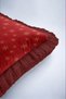 Red Snowflake New Year's Patterned Tasseled Cushion Cover - New Year's Gift Fringed Pillowcase - 3