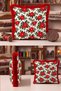 Cream-Colored Christmas Flower Tasseled New Year's Pillowcase - New Year's Fringed Pillowcase - 2