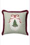 Green Fir Tree Christmas Ornament Tasseled Cushion Cover—New Year's Decoration Burgundy Fringed Pillowcase - 4