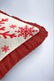 Cream Snowflake New Year's Decoration Tasseled Cushion Cover - New Year's Decoration Fringed Cushion Cover - 5