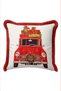 Car New Year's Decoration Tasseled Cushion Cover - Retro New Year's Decor Red Fringed Pillowcase - 4