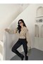 Women's Sleeveless Belted Double-Breasted Cropped Trench Coat with Wrap Neckline Detail - 4