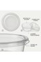 6.5 oz Clear Round Plastic Food Bowls with Secure Lids, Pack of 25–150 Sets - 2
