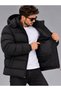 Men's Waterproof and Windproof Puffer Coat with Detachable Hood, Relaxed Fit - 3