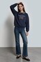 Embroidery Detailed Sweatshirt Navy Blue - 2
