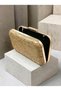 Gold Lace Women's Evening Clutch Bag with Gold-Accented Strappy Chain Strap for Weddings and Engagements - 6