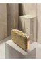 Gold Lace Women's Evening Clutch Bag with Gold-Accented Strappy Chain Strap for Weddings and Engagements - 7