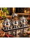 3-Piece Stainless Steel Spice Jar and Sugar Bowl Set with Lids – Includes Tray, 400 ml, 7 Pieces - 6