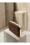 Brown Lace Women's Evening Clutch Bag with Gold Accents and a Thick Chain Strap for Weddings and Engagement Parties - 6