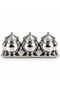 3-Piece Stainless Steel Spice Jar and Sugar Bowl Set with Lids – Includes Tray, 400 ml, 7 Pieces