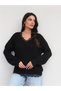 Lace Detailed V-Neck Knitwear Sweater - 3