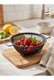 Multipurpose Black Metal Colander - Freestanding, Double-Handled, Fine-Mesh Stainless Steel Colander for Pasta, Rice, and Vegetables, 26 CM - 5