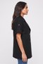 Women Textured Trench Coat, Black - 3