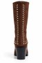 Teo Western Women's Cowboy Stylish Ankle Boots with Metal Studs P2008 - Dark Brown - 7