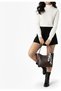Brown Large Internal Volume Women's Shoulder Bag with Scarf (Scarf Color May Vary) - 3