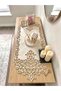 Beige (DARK CREAM) Suede Fabric Table Runner Table Length 40x140 cm - 2