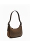 Women's Brown Stone Baguette Hand and Shoulder Bag - 3