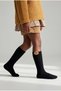 Girls' Halloween Detailed Black Knee-High Socks - 5