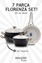 Florenza 7-Piece Granite Cookware Set - Gold Handles - Thick-Walled - 2