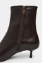 Shaw Brown Matte Zipper Detail Pointed Toe Women's Heeled Boots - 7