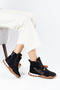 Black Parachute Fabric Women's Casual Sports Boots - 5