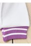 Lilac 3 thread thick, brushed inside, dumpling patterned, snap-button college jacket cardigan, 100% cotton. - 7