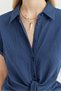 Women's Front Tie Detailed Shirt - 6