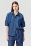 Women's Pocketed Oversized Denim Shirt - 2