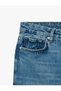Cotton Pocketed Straight Fit Bermuda Jean Shorts - 4