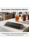 6mm Black Plastic Drinking Straws, Individually Wrapped Straight Straws, Bulk Wholesale Pack of 1000 for Restaurants, Cafes, Bars & Event - 6