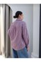 Oversized Plaid Shirt with a Pocketed Collar and Rhinestones - 3